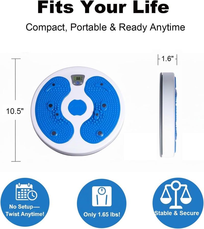 KYTO Waist Twister Disc – Core Trainer Board with Digital Counter, Ab Workout Equipment with 360° Rotation, Non-Slip Foot Massage Design for Home, Office Fitness - Image 5